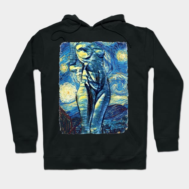 Her Curves Van Gogh Style Hoodie by todos